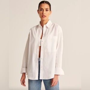 EVERLANE 100% Cotton Button-Down White Shirt Blouse Relaxed Fit, Women’s Medium